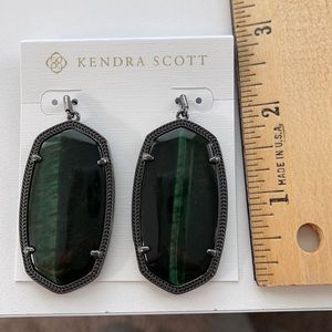 Kendra Scott Green Tigers Eye Danielle Earrings